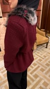 Kürk tasarım Ceket | Bordo