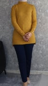 kolu çiçek detaylı triko siyah