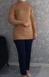 kolu çiçek detaylı triko siyah