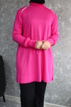 triko tunik mavi