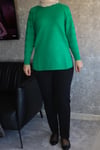 triko tunik taşlı mavi