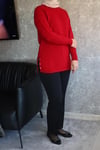 triko tunik taşlı mavi