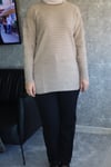 triko tunik taşlı mavi