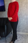 triko tunik taşlı mavi