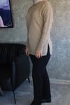 triko tunik taşlı mavi