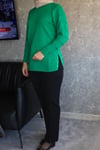 triko tunik taşlı mavi