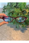 Aventino Bordo Cat Eye Küçük Çekik minik Retro Mavi Işık Korumalı Gözlük Ekran okuma Gözlüğü