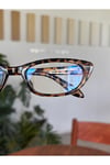 Aventino Leopar Cat Eye Küçük Çekik minik Retro Mavi Işıl Korumalı Gözlük Ekran okuma Gözlüğü