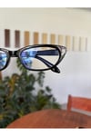 Aventino Siyah Cat Eye Küçük Çekik minik Retro Mavi Işım Korumalı Gözlük Ekran okuma Gözlüğü