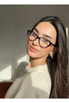 Carat Cat Eye Siyah 46 Ekartman küçük cat eye gözlük Camı Değişir