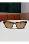 Cleopatra LEOPAR desenli Cat Eye Çekik Güneş Gözlüğü