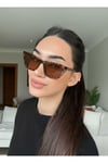 Cleopatra LEOPAR desenli Cat Eye Çekik Güneş Gözlüğü