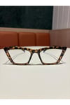 Cleopatra Leopar Desenli Cat eye sivri Mavi Işık Korumalı Gözlük| Optik Uyumlu| ( Orta - Büyük Boy )