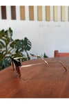 Dex Gold Metal Dikdörtgen Unisex Güneş Gözlüğü