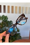 Echo Kalın Leopar CAt Eye Köşeli Trend Unisex MAvi Işık korumalı ekran okuma gözlüğü