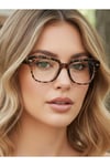 Echo Kalın Leopar CAt Eye Köşeli Trend Unisex MAvi Işık korumalı ekran okuma gözlüğü