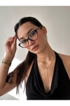 Frida Cat eye 52ekartman Mavi Işık Korumalı Cam değişebilir Erkan gözlüğü ( metal menteşeli)