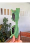 Funny Neon Yeşil Eğlenceli güneş Gözlüğü Neon Yeşil Siyah Cam Unisex