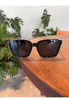 Gentle Siyah Unisex Kadın Erkek Büyük Köşeli Güneş Gözlüğü Unisex 63 Ekartman