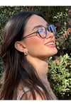 Geometrik Unisex Siyah Kadın Erkek Mavi Işıkl Korumalı Hafif Gözlük