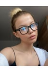 Goldin Siyah Wayf Unisex Ekran okuma Gözlük Mavi ışık korumalı
