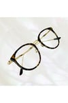 Laida Leopar Desenli Gold Metal Mavi Işık Korumalı Optik Cam Uyumlu (büyük gözlük)
