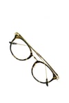 Laida Leopar Desenli Gold Metal Mavi Işık Korumalı Optik Cam Uyumlu (büyük gözlük)