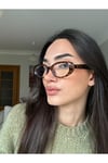 Leon Cat Eye Klasik Retro Leopar Popüler Mavi Işık Korumali Blue Block Şeffaf Gözlük _optik uyumlu_