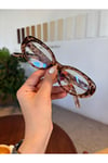 Leon Cat Eye Klasik Retro Leopar Popüler Mavi Işık Korumali Blue Block Şeffaf Gözlük _optik uyumlu_