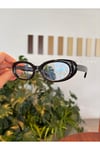 Leon Cat Eye Klasik Retro Siyah Popüler Mavi Işık Korumali Blue Block Şeffaf Gözlük