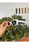 Leon Cat Eye Popüler Model Güneş Gözlüğü Beyaz Çerçeve uv400 cam