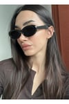 Leon Siyah Cat Eye Retro Popüler Güneş Gözlüğü Oval Trend 2025