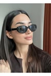 Leon Siyah Cat Eye Retro Popüler Güneş Gözlüğü Oval Trend 2025
