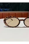 Lille LEopar Kahverengi Camlı Oval Elips Trend Model Güneş Gözlüşü 58 18 145