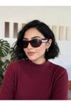Lyon bordo çerçeveli Cat Eye Trend Güneş Gözlüğü 2025 Hafif ürün