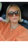 Marcus Kahverengi Pilot Güneş Gözlüğü Unisex Popüler Model Gözlük Damla Modeli Uv400 Korumalı Hafif