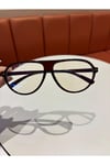 Marcus Kahverengi Pilot Mavi Işık Korumalı Unisex Popüler Model Optik Cam Uyumlu Gözlük Damla Modeli