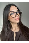 Marcus Siyah Pilot Mavi Işık Korumalı Unisex Popüler Model Optik Cam Uyumlu Gözlük Damla Modeli