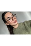 Mavri Cat eye 54 Ekartman Kül Rengi (Özel Renk ) Popüler Asetat Plus Mavi Işık Korumalı Optik