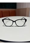 Mavri Cat eye Siyah 54 ekartman metal menteşe mavi Işık korumalı gözlük