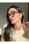 Miracle Köşeli Oval Unisex Mavi ışık korumalı 50 ekartman Optik cam takılabilen Gözlük
