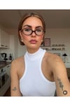 MİUX ELİPS CAM TAKILAN MAVİ IŞIK KORUMALI GÖZLÜK LEOPAR DESENLİ POPÜLER GÖZLÜK