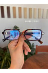 Miux mi Metal Aksesuarlı Kare Güneş Gözlüğü Miux Şık unisex Model Uv400 Koruma