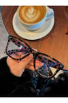 Modica Leopar Desenli Wayfarer Unisex Mavi Işık Korumalı Gözlük