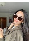 Monaco Leopar Desenli Unisex Güneş Gözlüğü kadın erkek klasik model