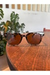 Monaco Leopar Desenli Unisex Güneş Gözlüğü kadın erkek klasik model