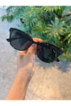 Nancy Cat Eye Çekik Siyah Gözlük Trend Model 56 Ekartman Hafif Güneş Gözlüğü