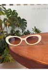 Nude Degrade Cat eye Retro Krem Popüler renk Güneş gözlüğü