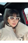 Nude Degrade Cat eye Retro Krem Popüler renk Güneş gözlüğü