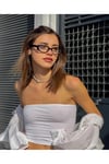 Retro Klasik Cat Eye Cam Değişebilir Gözlük
